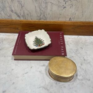 Vintage Cuthbertson Original Christmas Tree scalloped Trinket dish